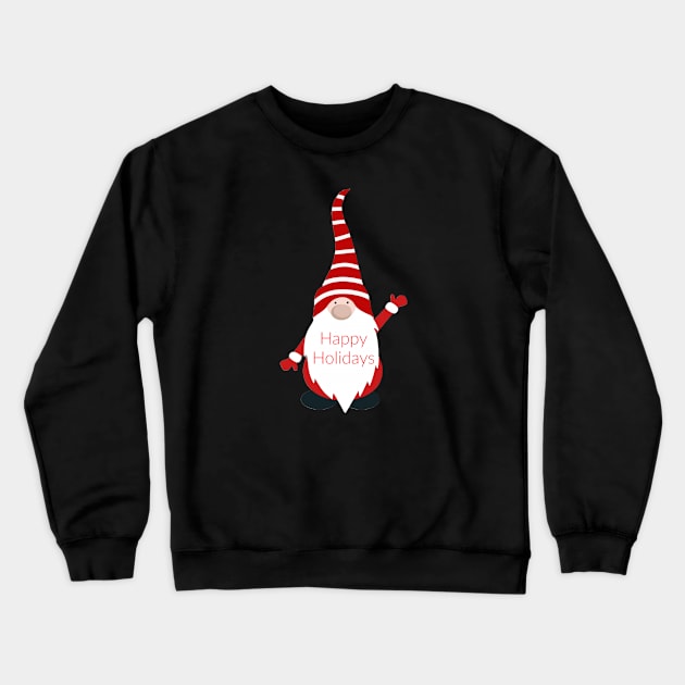 Happy Holidays Gnome Crewneck Sweatshirt by EmoteYourself